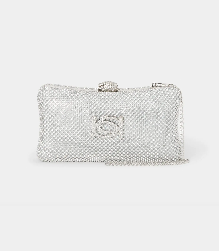 BEBE DIANNA HARDSHELL DIAMOND CLUTCH