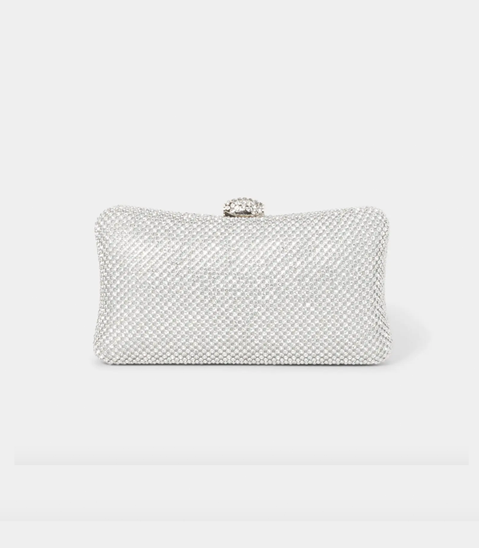 BEBE DIANNA HARDSHELL DIAMOND CLUTCH