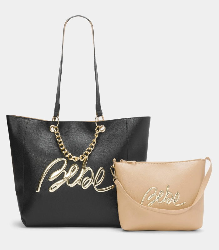 BEBE GIANNA E/W TOTE W/POUCH