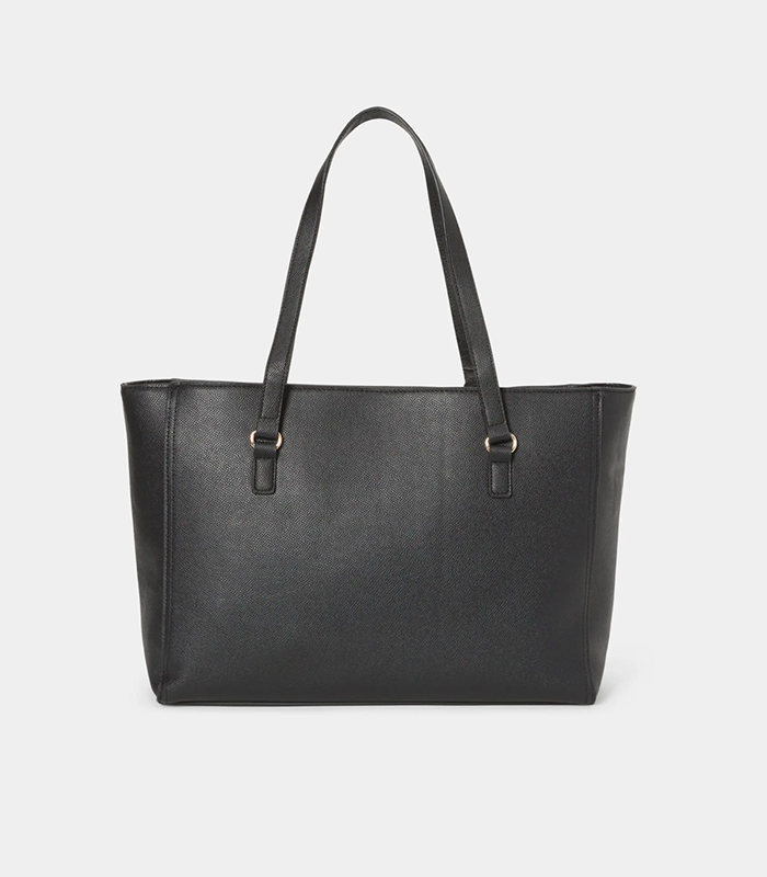 BEBE TANYA TOTE W/ LOGO POUCH (BLACK)