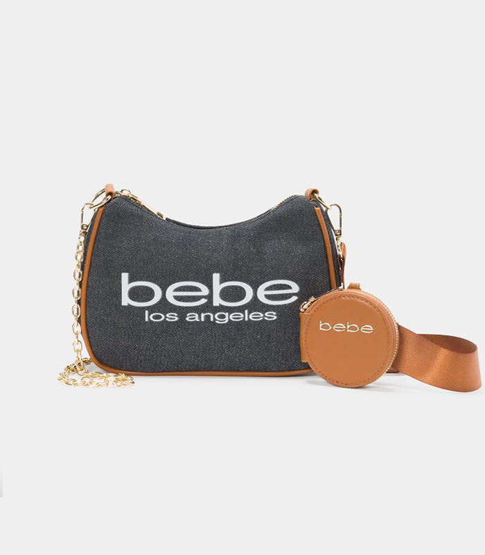 BEBE RIAN DENIM CROSSBODY