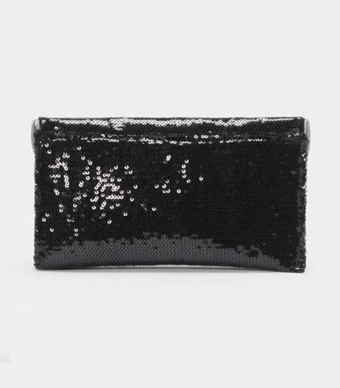 BEBE MICRO SEQUIN CLUTCH